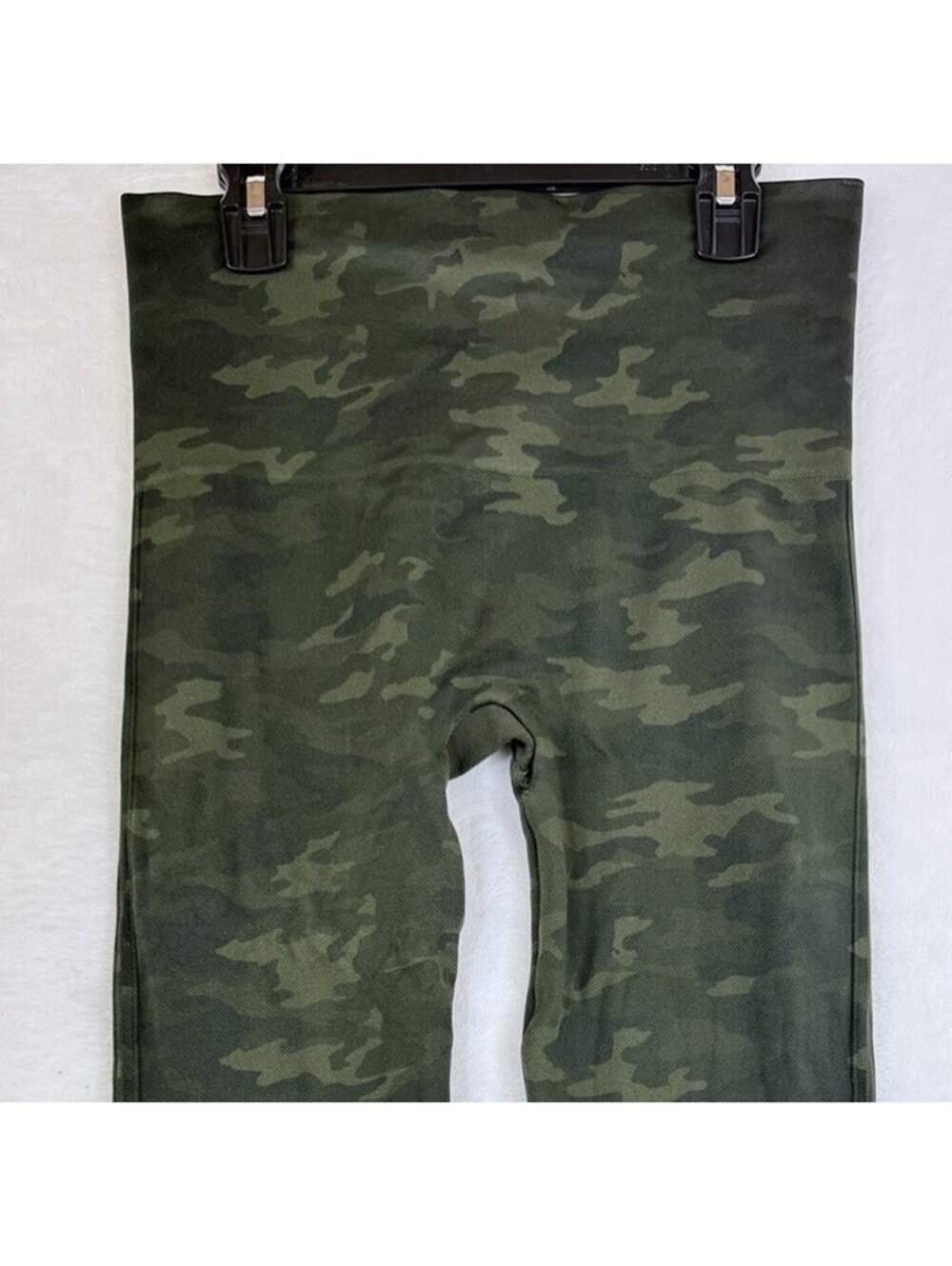 SPANX Leggings Large Look At Me Now High Waisted Green Camo Womens Slimming